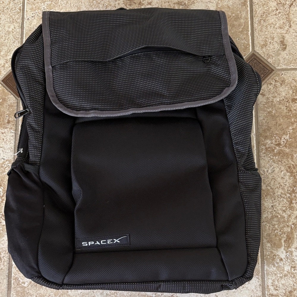 SpaceX Black and Gray Men's Backpack